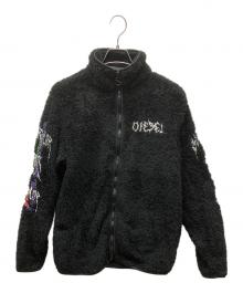 DIESEL（ディーゼル）の古着「ボアフリースジャケット」｜ブラック