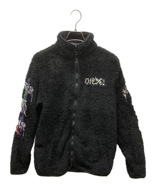 DIESEL（ディーゼル）DIESEL (ディーゼル) ボアフリースジャケット ブラック サイズ:Sの古着・服飾アイテム