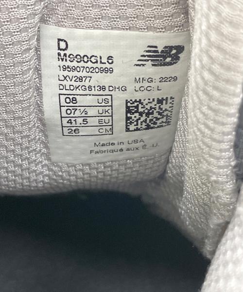 NEW BALANCE（ニューバランス）NEW BALANCE (ニューバランス) ローカットスニーカー/USA 990V6 グレー サイズ:26cmの古着・服飾アイテム