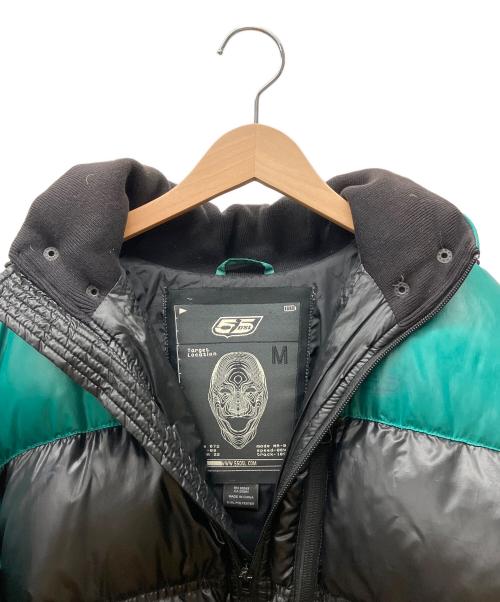 55DIESEL（ディーゼル）55DIESEL (ディーゼル) ダウンジャケット ブラック×グリーン サイズ:Mの古着・服飾アイテム