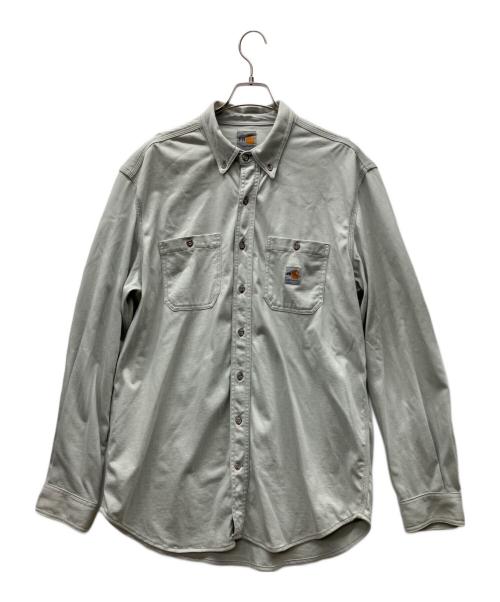 FR carhartt（カーハート）FR carhartt (カーハート) 長袖シャツ グレー サイズ:Largeの古着・服飾アイテム