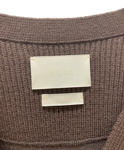 YOKE（ヨーク）YOKE (ヨーク)  Broken Cardigan ブラウン サイズ:2の古着・服飾アイテム