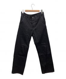 NUDIE JEANS（ヌーディー・ジーンズ）の古着「Tuff Tony Hickory Stripe BLK」｜ブラック