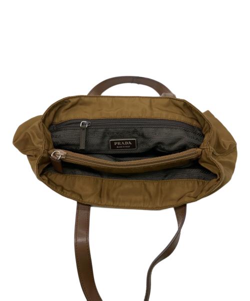 PRADA（プラダ）PRADA (プラダ) ナイロンハンドバッグ ブラウンの古着・服飾アイテム