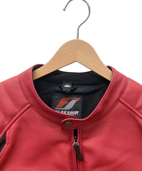 FLAGSHIP（フラッグシップ）FLAGSHIP (フラッグシップ) レザージャケット レッド サイズ:3Ｌの古着・服飾アイテム