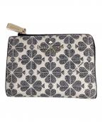 Kate Spadeケイトスペード）の古着「ジップウォレット」｜グレー