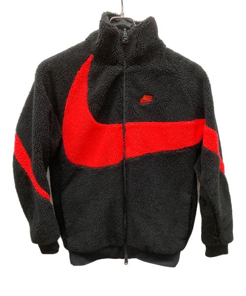 NIKE（ナイキ）NIKE (ナイキ) ボアジャケット レッド×ブラック サイズ:Sの古着・服飾アイテム