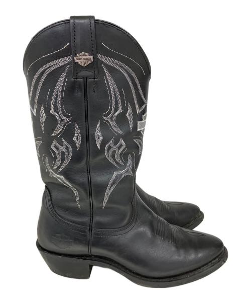 HARLEY-DAVIDSON（ハーレーダビッドソン）HARLEY-DAVIDSON (ハーレーダビッドソン) ウェスタンブーツ ブラック サイズ:9 USAの古着・服飾アイテム