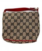 GUCCIグッチ）の古着「バニティポーチ」｜ブラウン×レッド