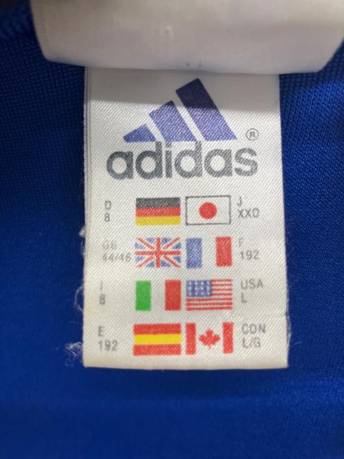 adidas（アディダス）adidas (アディダス) トラックジャケット ブラック×ブルー サイズ:XXOの古着・服飾アイテム