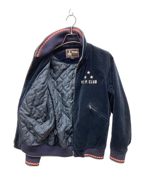 Hysteric Glamour（ヒステリックグラマー）Hysteric Glamour (ヒステリックグラマー) 刺繍リブスカジャン ネイビー サイズ:Mediumの古着・服飾アイテム