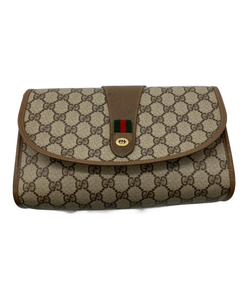GUCCI（グッチ）GUCCI (グッチ) クラッチバッグ ブラウンの古着・服飾アイテム