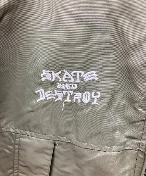 THRASHER（スラッシャー）THRASHER (スラッシャー) リバーシブルジャケット カーキ×ベージュ サイズ:Lの古着・服飾アイテム