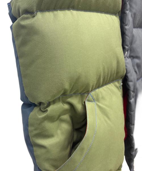 Crescent Down Works（クレセントダウンワークス）Crescent Down Works (クレセントダウンワークス) ダウンベスト ブラック×グリーン サイズ:Mの古着・服飾アイテム