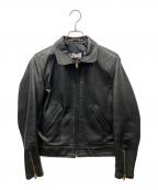 Schottショット）の古着「シングルライダースジャケット」｜ブラック