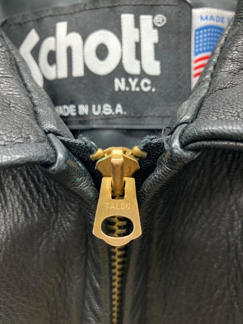 Schott（ショット）Schott (ショット) シングルライダースジャケット ブラック サイズ:XSの古着・服飾アイテム