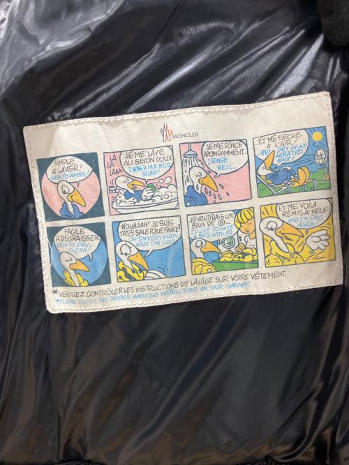 MONCLER（モンクレール）MONCLER (モンクレール) ダウンジャケット ブラック×ホワイト サイズ:1の古着・服飾アイテム