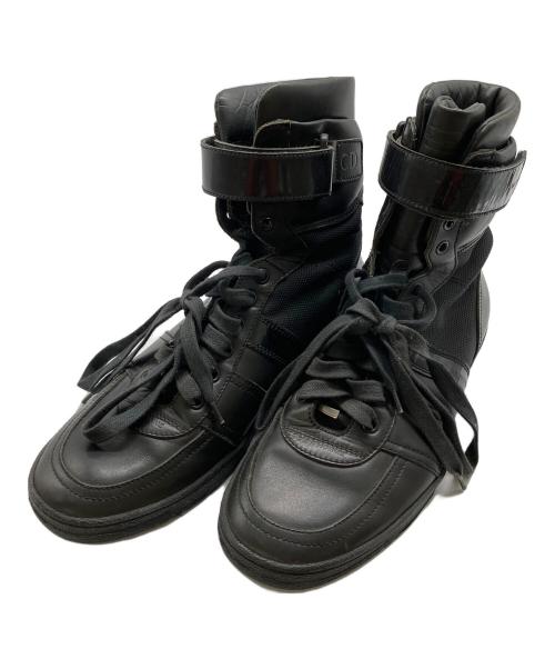DIOR HOMME（ディオール オム）DIOR HOMME (ディオール オム) ハイカットスニーカー ブラック サイズ:26cmの古着・服飾アイテム