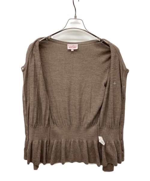 Vivienne Westwood RED LABEL（ヴィヴィアンウエストウッドレッドレーベル）Vivienne Westwood RED LABEL (ヴィヴィアンウエストウッドレッドレーベル) 薄手カーディガン ブラウン サイズ:2　　の古着・服飾アイテム