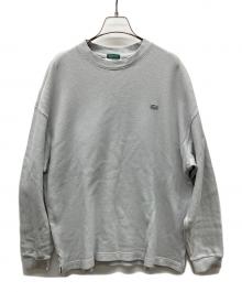 LACOSTE（ラコステ）の古着「thick pique crew long-sleeve」｜グレー