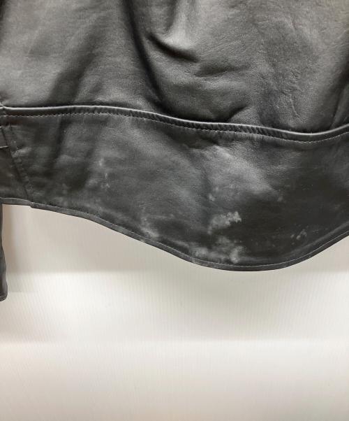 HORN WORKS（ホーンワークス）HORN WORKS (ホーンワークス) レザージャケット ブラック サイズ:3Lの古着・服飾アイテム