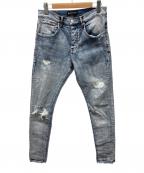 PURPLE BRANDパープルブランド）の古着「デニムパンツ」｜インディゴ