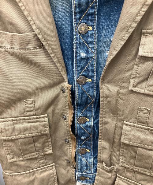DSQUARED2（ディースクエアード）DSQUARED2 (ディースクエアード) ドッキングジャケット オリーブ サイズ:46の古着・服飾アイテム
