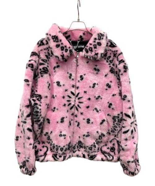 SUPREME（シュプリーム）Supreme (シュプリーム) Bandana Faux Fur Bomber Jacket ピンク サイズ:XLの古着・服飾アイテム