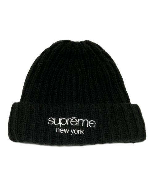SUPREME（シュプリーム）SUPREME (シュプリーム) Classic Logo Chuhky Ribbed Beanie ブラックの古着・服飾アイテム