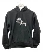 stussyステューシー）の古着「パーカー」｜ブラック