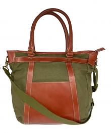 木和田（キワダ）の古着「ショルダーバッグ」｜ブラウン×カーキ