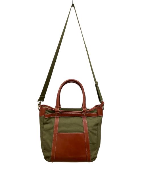 木和田（キワダ）木和田 (キワダ) ショルダーバッグ ブラウン×カーキの古着・服飾アイテム