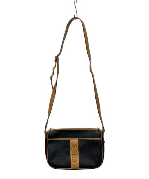 BALENCIAGA（バレンシアガ）BALENCIAGA (バレンシアガ) BBショルダーバッグ ブラウン×ブラックの古着・服飾アイテム