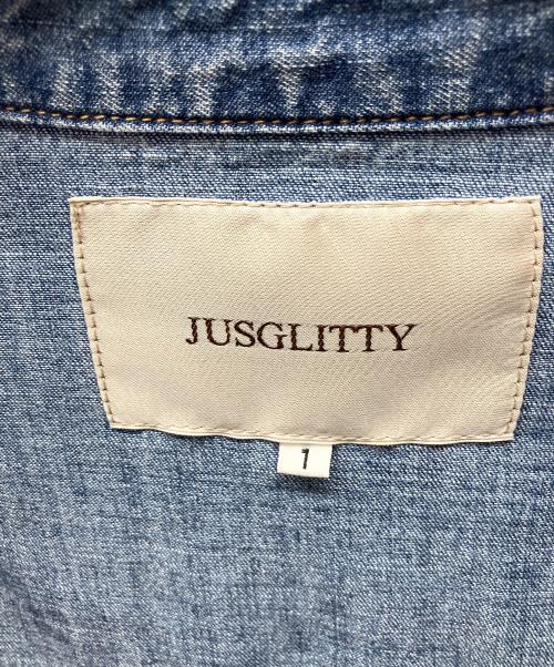 JUSGLITTY（ジャスグリッティー）JUSGLITTY (ジャスグリッティー) デニムシャツ インディゴ サイズ:Sの古着・服飾アイテム
