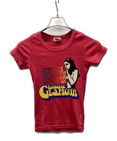 HYSTERIC GLAMOUR リブ 半袖 カットソー ボルドー 中古・古着通販】Hysteric Glamour (ヒステリックグラマー) 半袖