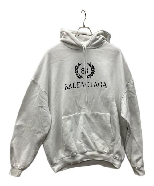 BALENCIAGA（バレンシアガ）BALENCIAGA (バレンシアガ) プルオーバーパーカー ホワイト サイズ:Sの古着・服飾アイテム
