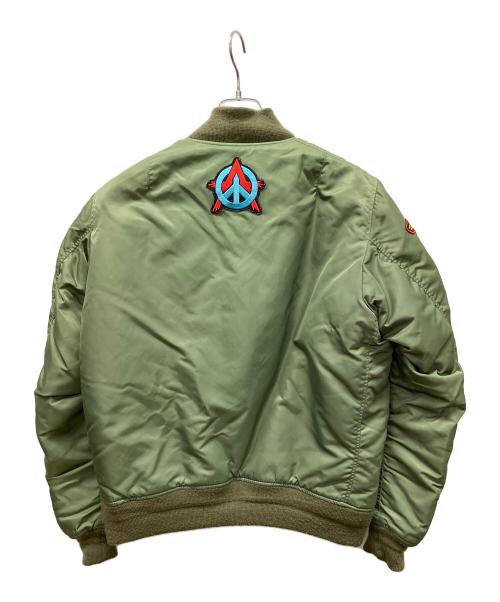 stussy（ステューシー）stussy (ステューシー) Schott (ショット) フライトジャケット カーキ サイズ:Lの古着・服飾アイテム