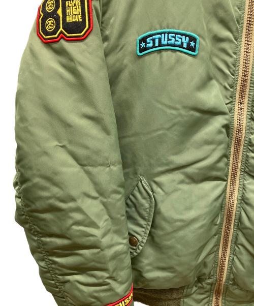 stussy（ステューシー）stussy (ステューシー) Schott (ショット) フライトジャケット カーキ サイズ:Lの古着・服飾アイテム