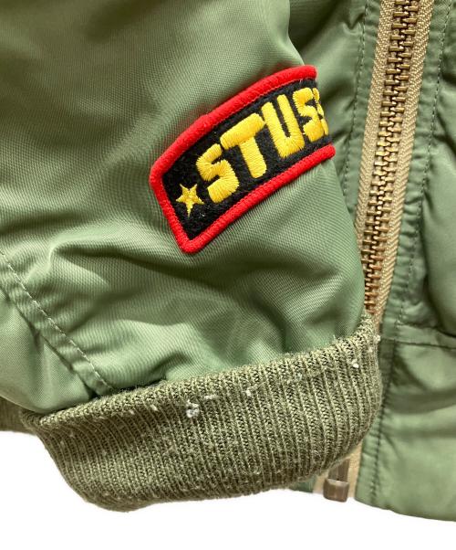 stussy（ステューシー）stussy (ステューシー) Schott (ショット) フライトジャケット カーキ サイズ:Lの古着・服飾アイテム