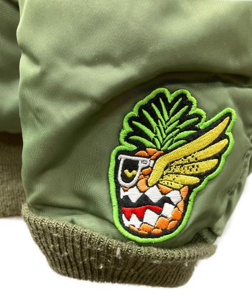 stussy（ステューシー）stussy (ステューシー) Schott (ショット) フライトジャケット カーキ サイズ:Lの古着・服飾アイテム