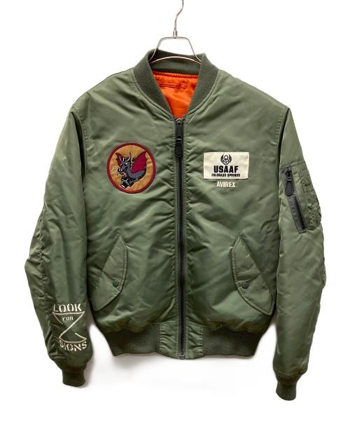 AVIREX（アヴィレックス）AVIREX (アヴィレックス) フライトジャケット カーキ サイズ:Lの古着・服飾アイテム