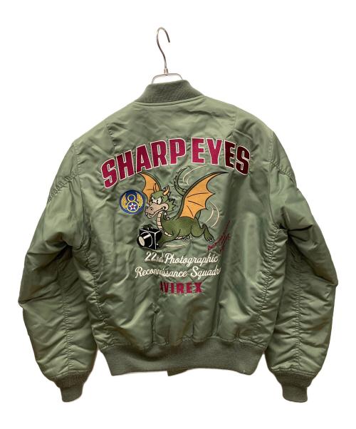 AVIREX（アヴィレックス）AVIREX (アヴィレックス) フライトジャケット カーキ サイズ:Lの古着・服飾アイテム