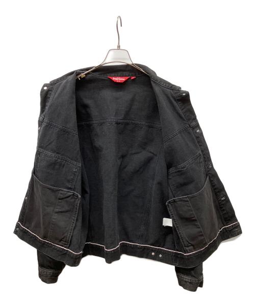 SUPREME（シュプリーム）SUPREME (シュプリーム) Distressed Selvedge Trucker Jacket Washed Black ブラック サイズ:Lの古着・服飾アイテム