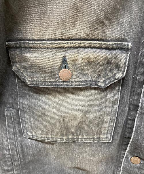 SUPREME（シュプリーム）SUPREME (シュプリーム) Distressed Selvedge Trucker Jacket Washed Black ブラック サイズ:Lの古着・服飾アイテム