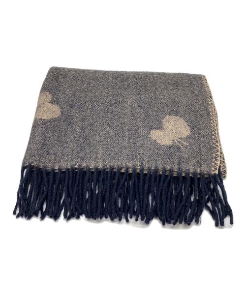 KLIPPAN（クリッパン）KLIPPAN (クリッパン) マフラー ネイビー×ベージュの古着・服飾アイテム