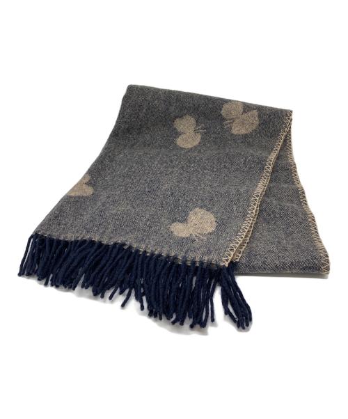 KLIPPAN（クリッパン）KLIPPAN (クリッパン) マフラー ネイビー×ベージュの古着・服飾アイテム