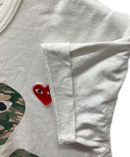 PLAY COMME des GARCONS（プレイコムデギャルソン）PLAY COMME des GARCONS (プレイコムデギャルソン) 半袖カットソー ホワイト サイズ:Mの古着・服飾アイテム