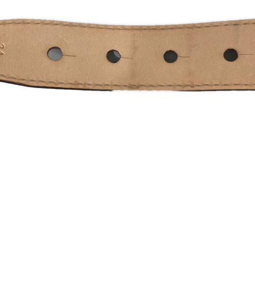 J&M DAVIDSON（ジェイ＆エム デヴィッドソン）J&M DAVIDSON (ジェイ＆エム デヴィッドソン) レザーベルト ゴールド×ブラウンの古着・服飾アイテム