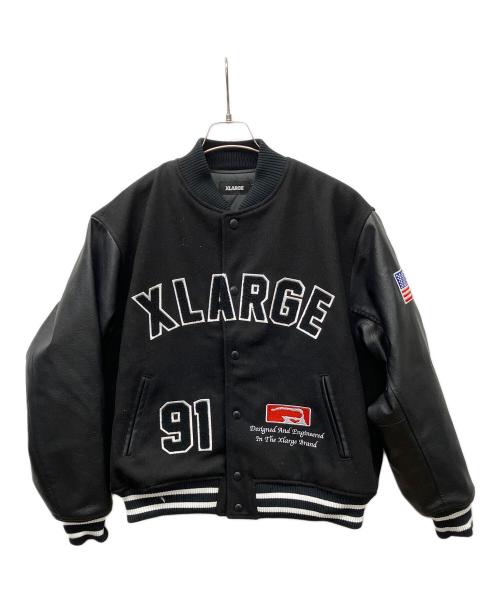 X-LARGE（エクストララージ）X-LARGE (エクストララージ) OGロゴ バーシティー ジャケット ブラック サイズ:Mの古着・服飾アイテム