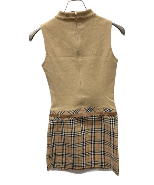 BURBERRY BLUE LABEL（バーバリー ブルー レーベル）BURBERRY BLUE LABEL (バーバリーロンドンブルーレーベル) ノースリーブワンピース ベージュ サイズ:Mの古着・服飾アイテム